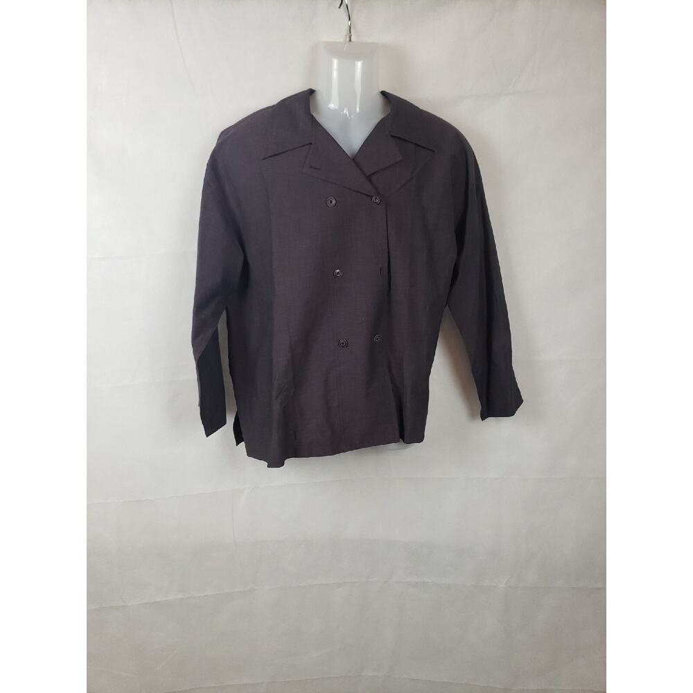 Spirithouseβ Button Down Top/Blazer Jacket M Cotton/Linen Purple (ish) /gray